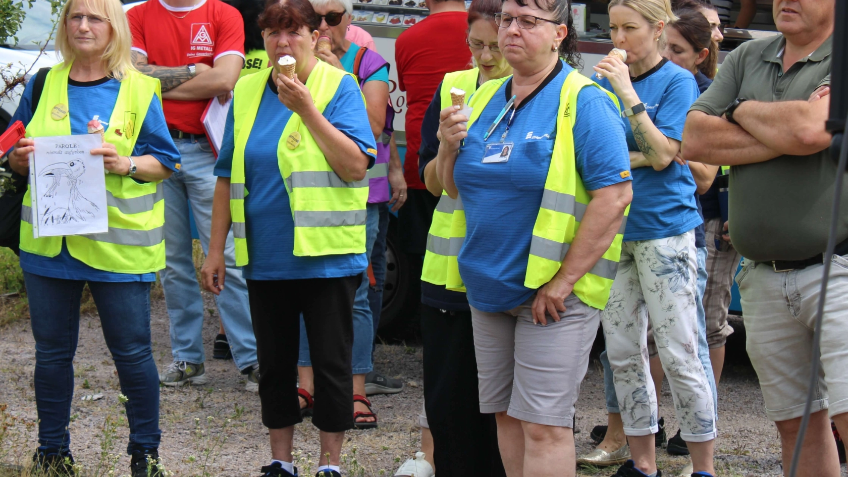 Protestkundgebung bei Eberspächer catem in Herxheim