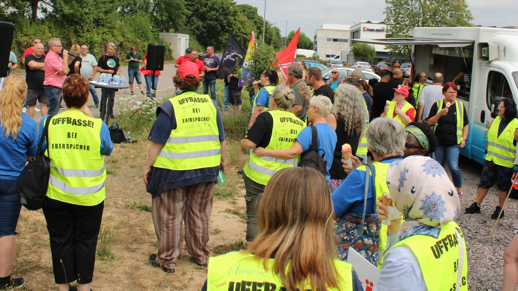 Protestkundgebung bei Eberspächer catem in Herxheim