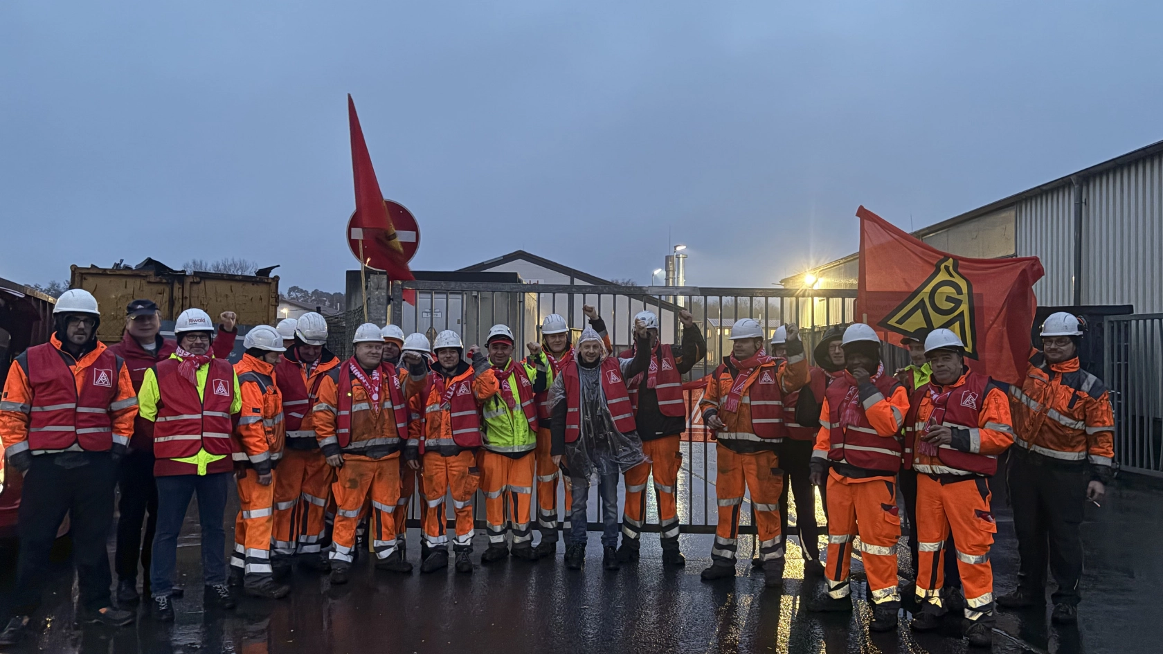 Warnstreik bei Riwald