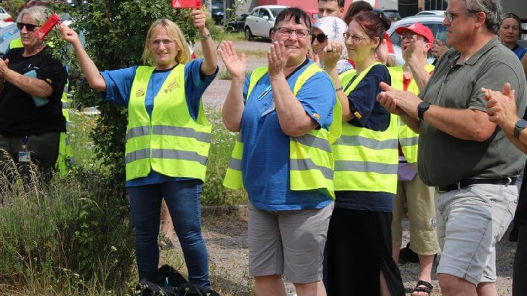 Protestkundgebung bei Eberspächer catem in Herxheim