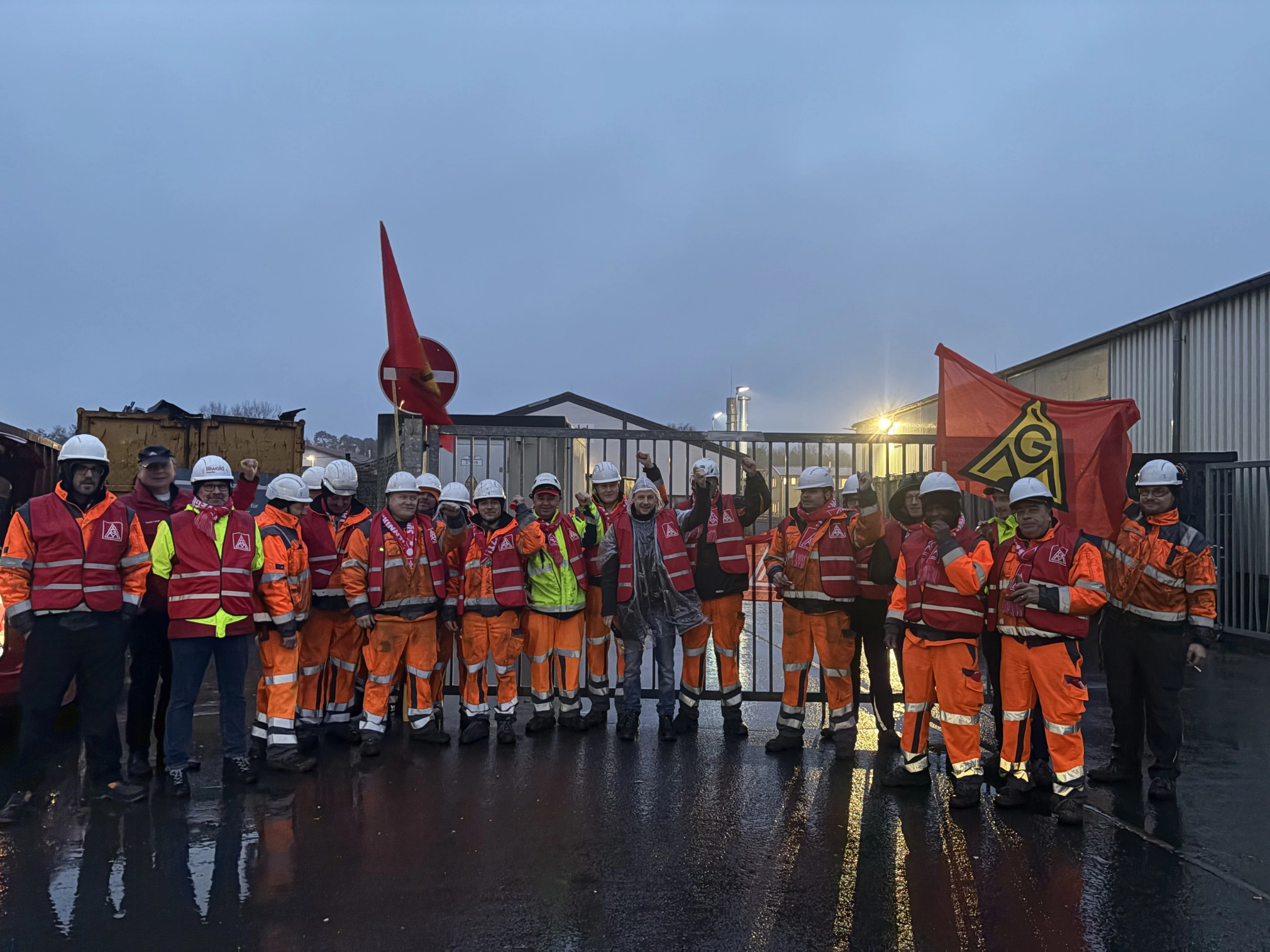 Warnstreik bei Riwald