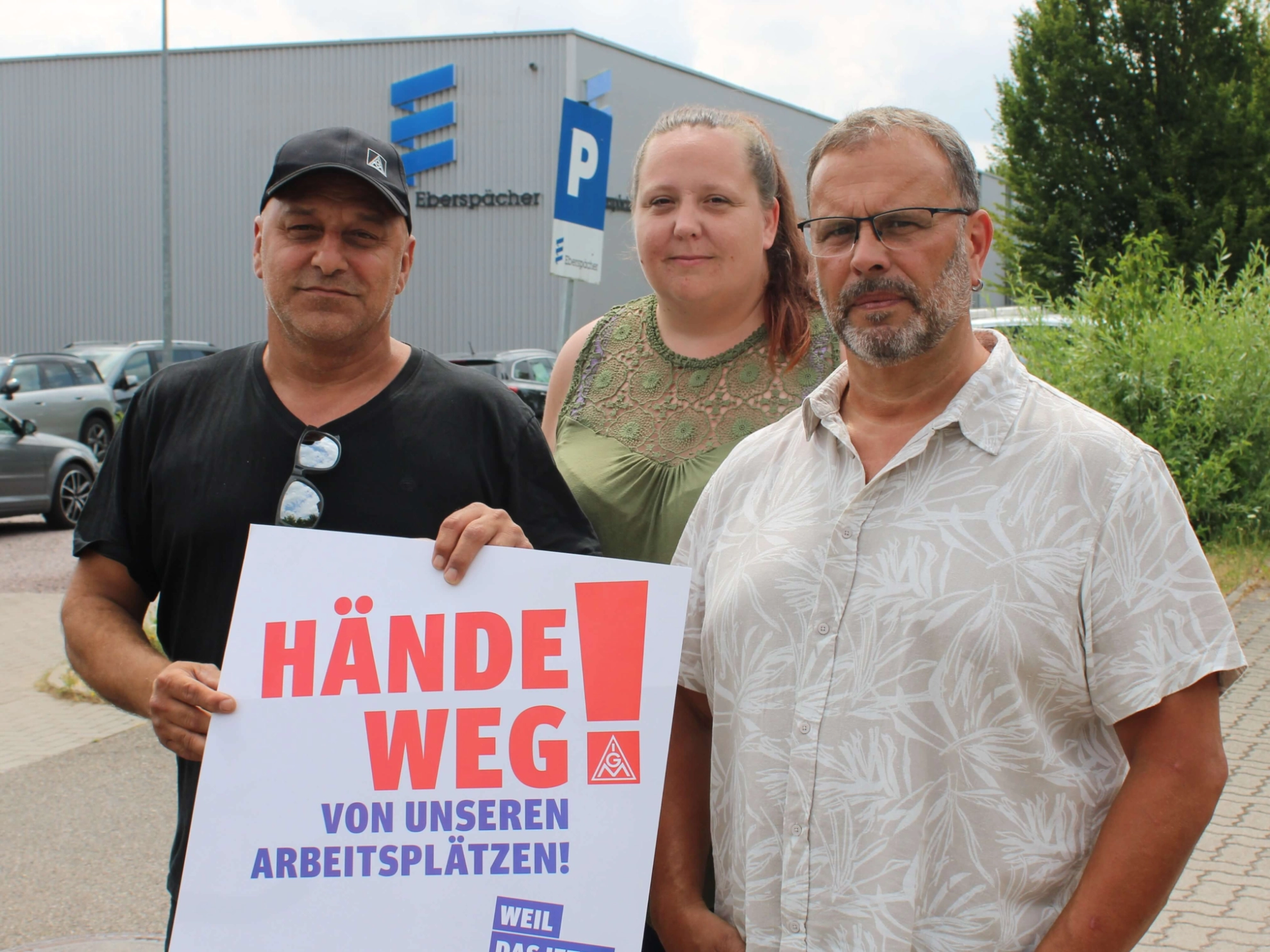 Protestkundgebung bei Eberspächer catem in Herxheim