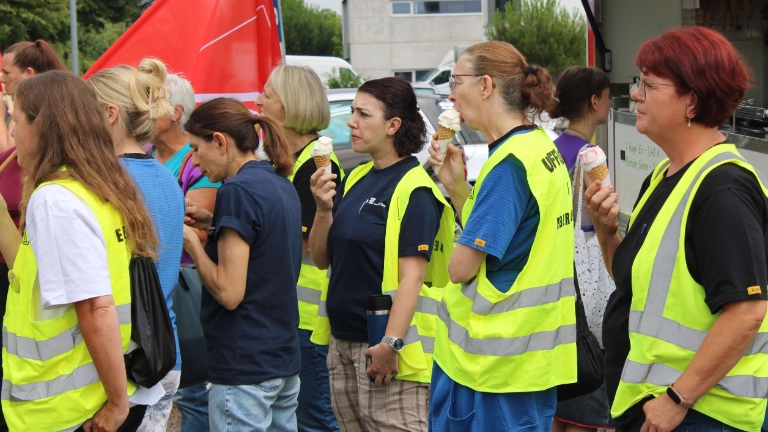 Protestkundgebung bei Eberspächer catem in Herxheim