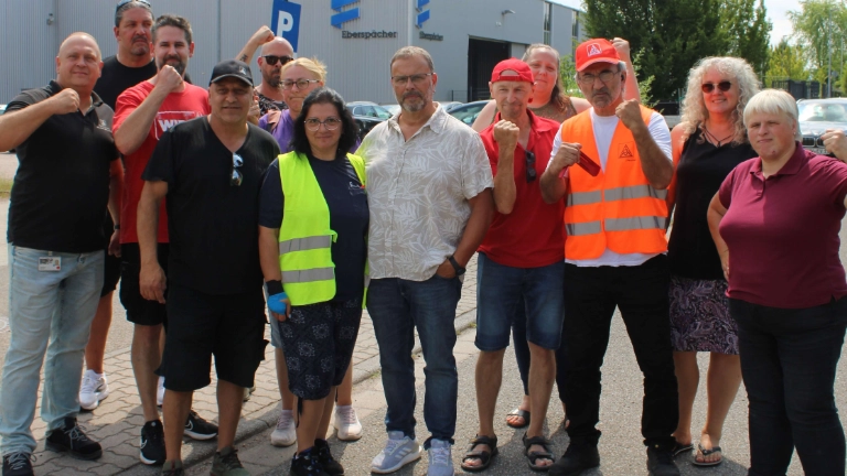 Protestkundgebung bei Eberspächer catem in Herxheim