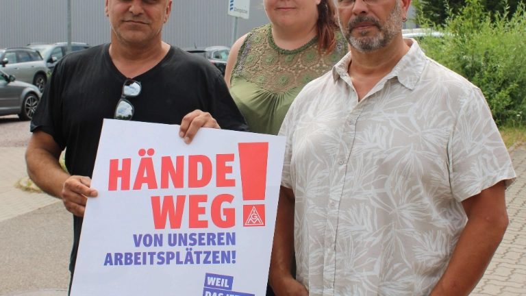 Protestkundgebung bei Eberspächer catem in Herxheim