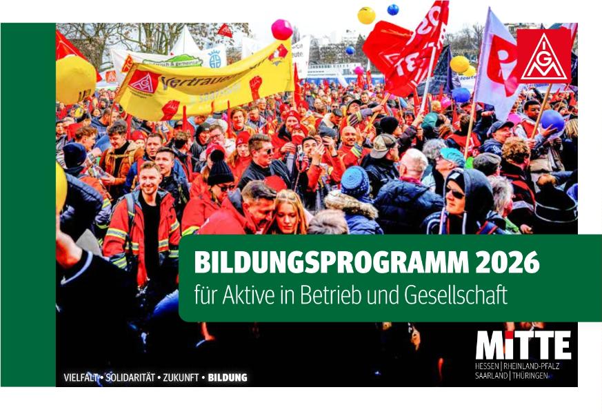 Bildungsprogramm 2026 für Aktive in Betrieb und Gesellschaft